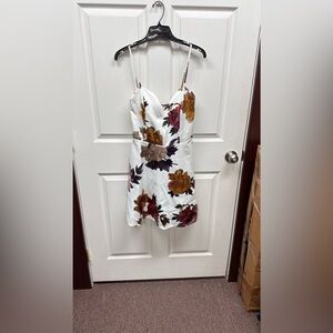 Floral metallic dress